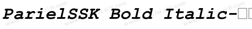 ParielSSK Bold Italic字体转换